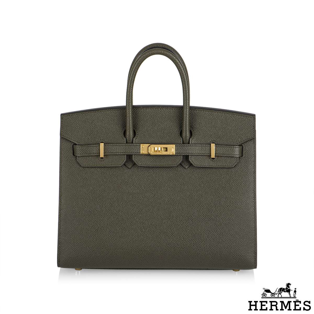 Hermés Birkin Sellier 25cm Epsom Vert de Gris GHW